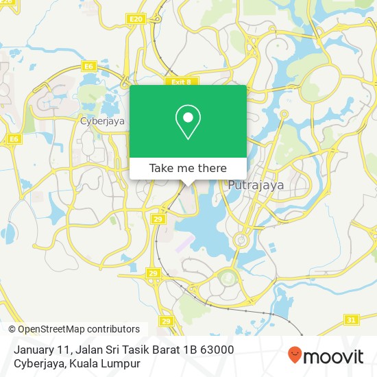 January 11, Jalan Sri Tasik Barat 1B 63000 Cyberjaya map