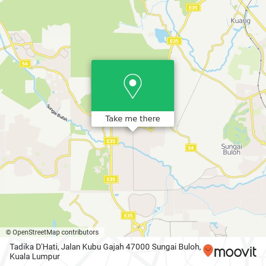 Peta Tadika D'Hati, Jalan Kubu Gajah 47000 Sungai Buloh