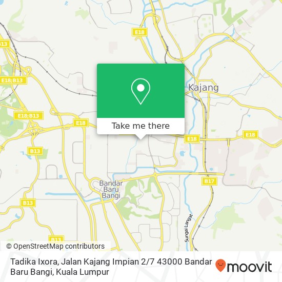Tadika Ixora, Jalan Kajang Impian 2 / 7 43000 Bandar Baru Bangi map