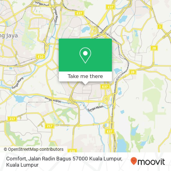 Peta Comfort, Jalan Radin Bagus 57000 Kuala Lumpur