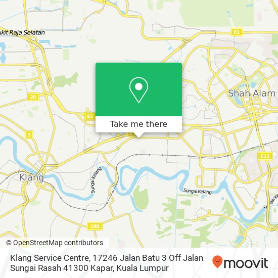 Klang Service Centre, 17246 Jalan Batu 3 Off Jalan Sungai Rasah 41300 Kapar map