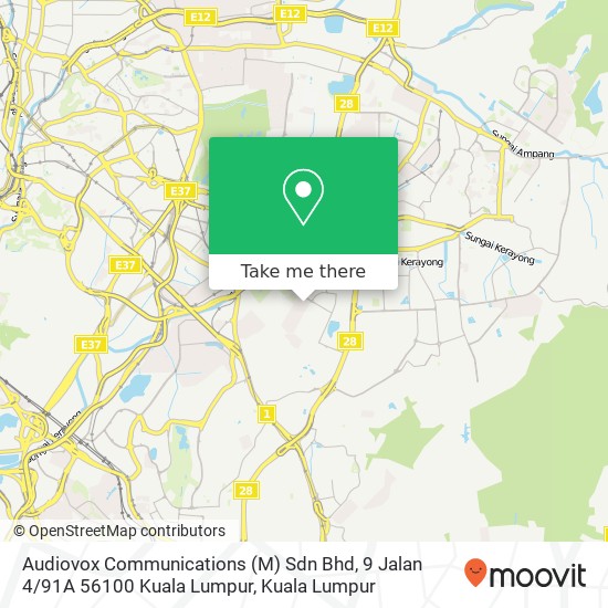 Audiovox Communications (M) Sdn Bhd, 9 Jalan 4 / 91A 56100 Kuala Lumpur map