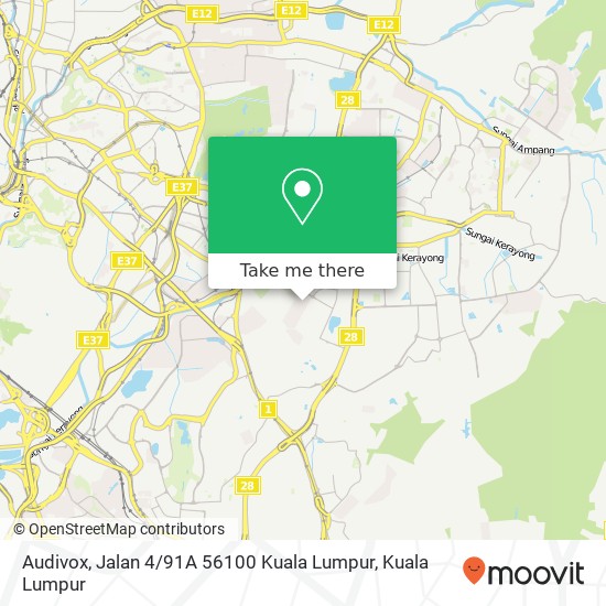 Audivox, Jalan 4 / 91A 56100 Kuala Lumpur map