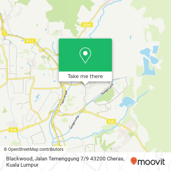 Peta Blackwood, Jalan Temenggung 7 / 9 43200 Cheras