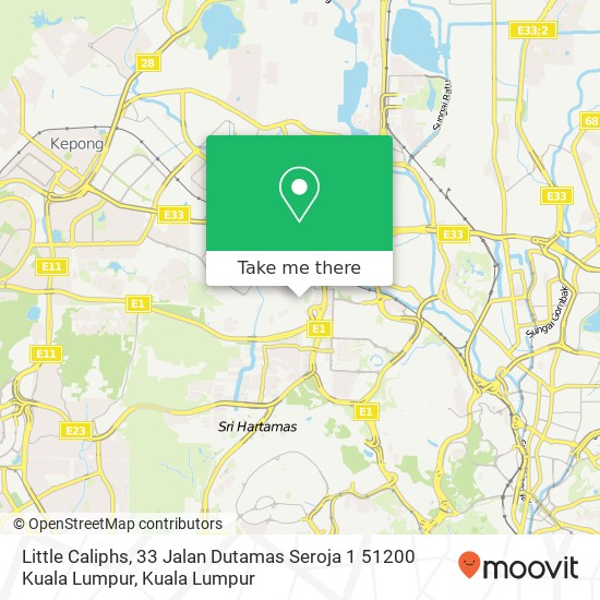 Little Caliphs, 33 Jalan Dutamas Seroja 1 51200 Kuala Lumpur map