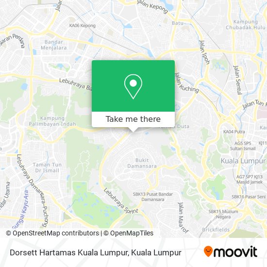 Dorsett Hartamas Kuala Lumpur map