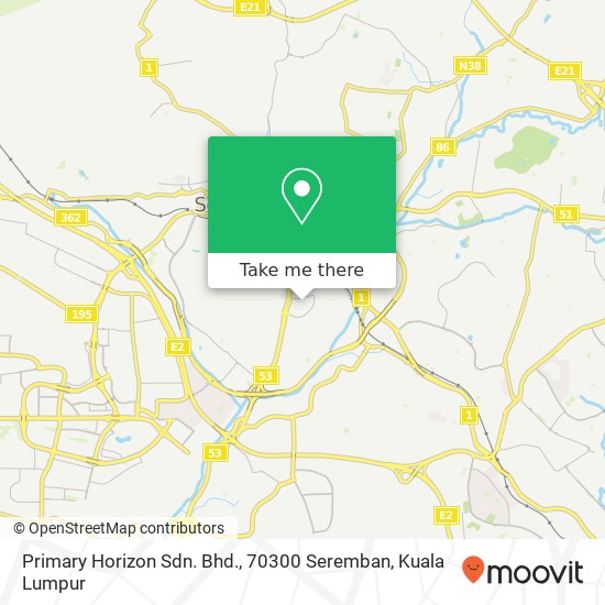 Primary Horizon Sdn. Bhd., 70300 Seremban map