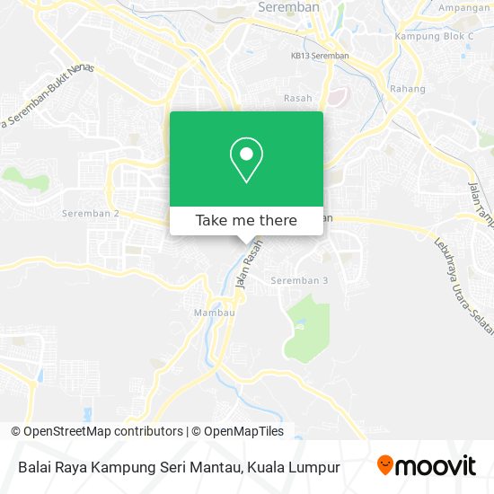 Peta Balai Raya Kampung Seri Mantau