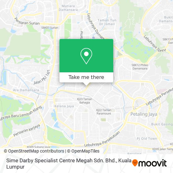Sime Darby Specialist Centre Megah Sdn. Bhd. map