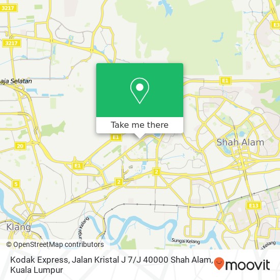 Kodak Express, Jalan Kristal J 7 / J 40000 Shah Alam map