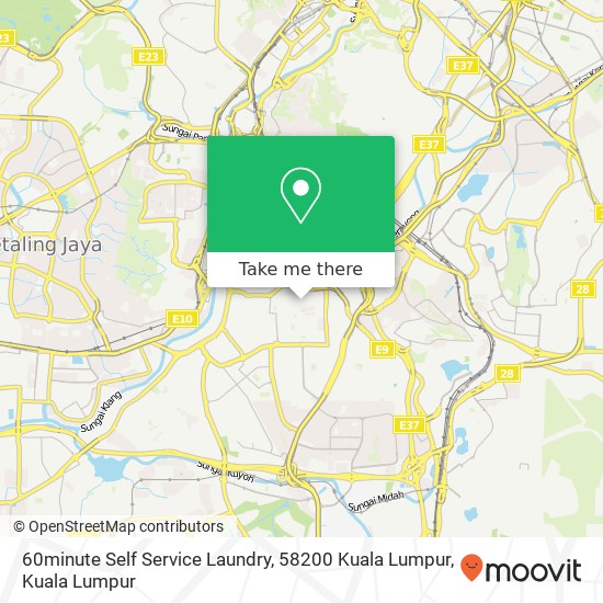 Peta 60minute Self Service Laundry, 58200 Kuala Lumpur