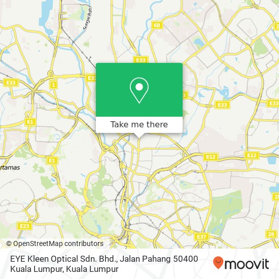 EYE Kleen Optical Sdn. Bhd., Jalan Pahang 50400 Kuala Lumpur map