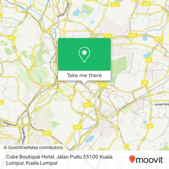 Cube Boutique Hotel, Jalan Pudu 55100 Kuala Lumpur map