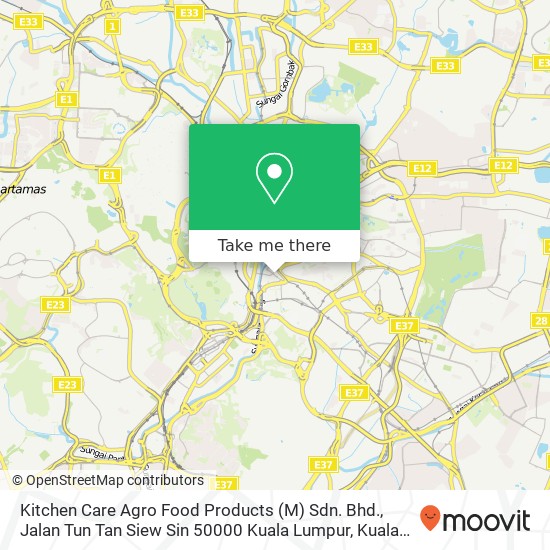 Peta Kitchen Care Agro Food Products (M) Sdn. Bhd., Jalan Tun Tan Siew Sin 50000 Kuala Lumpur