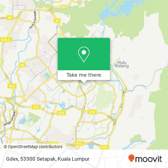 Gdex, 53300 Setapak map