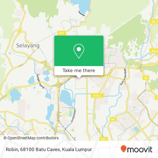 Peta Robin, 68100 Batu Caves