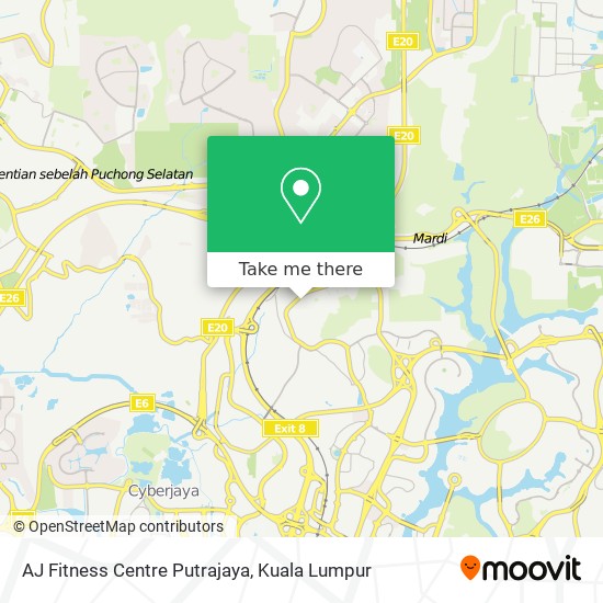 Peta AJ Fitness Centre Putrajaya