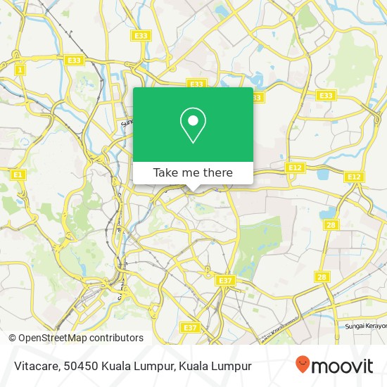 Peta Vitacare, 50450 Kuala Lumpur