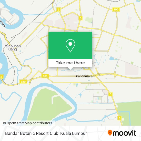 Bandar Botanic Resort Club map