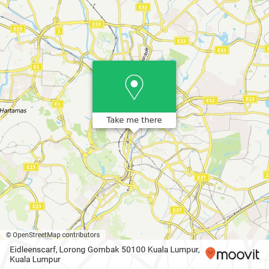 Peta Eidleenscarf, Lorong Gombak 50100 Kuala Lumpur