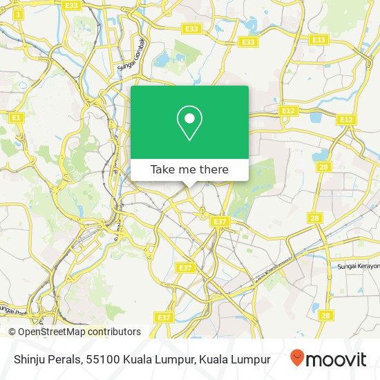 Peta Shinju Perals, 55100 Kuala Lumpur