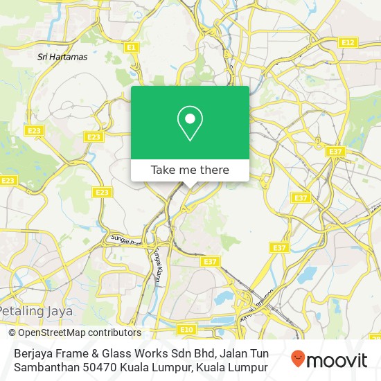 Berjaya Frame & Glass Works Sdn Bhd, Jalan Tun Sambanthan 50470 Kuala Lumpur map