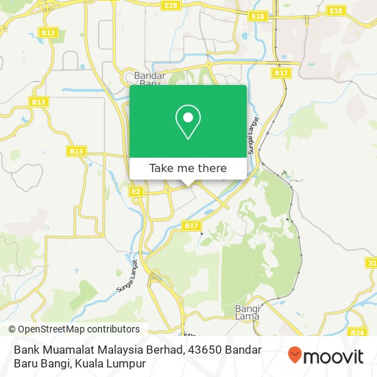 Bank Muamalat Malaysia Berhad, 43650 Bandar Baru Bangi map