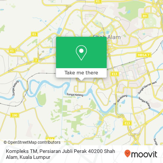 Peta Kompleks TM, Persiaran Jubli Perak 40200 Shah Alam