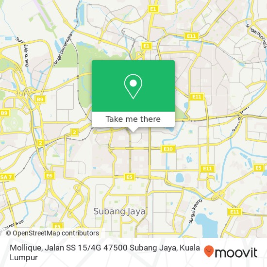 Peta Mollique, Jalan SS 15 / 4G 47500 Subang Jaya