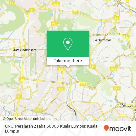 Peta UNO, Persiaran Zaaba 60000 Kuala Lumpur