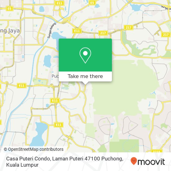 Peta Casa Puteri Condo, Laman Puteri 47100 Puchong