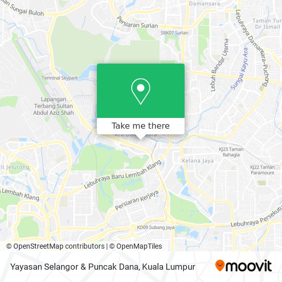 Peta Yayasan Selangor & Puncak Dana