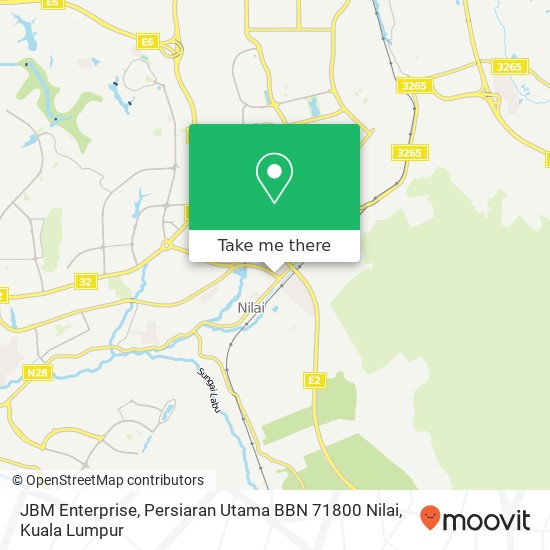 Peta JBM Enterprise, Persiaran Utama BBN 71800 Nilai