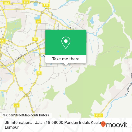 Peta JB International, Jalan 18 68000 Pandan Indah