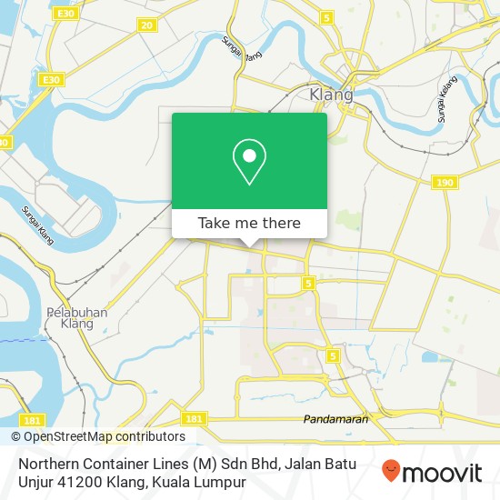 Northern Container Lines (M) Sdn Bhd, Jalan Batu Unjur 41200 Klang map