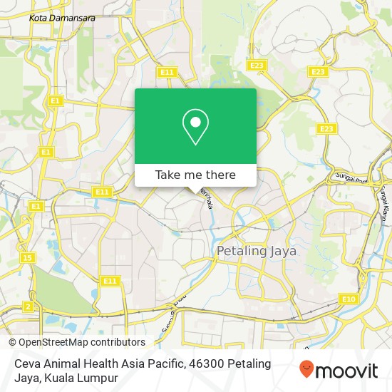 Peta Ceva Animal Health Asia Pacific, 46300 Petaling Jaya