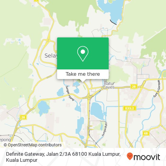 Definite Gateway, Jalan 2 / 3A 68100 Kuala Lumpur map