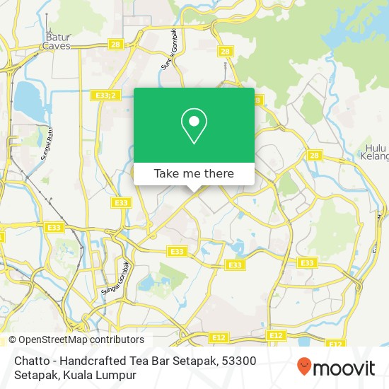 Chatto - Handcrafted Tea Bar Setapak, 53300 Setapak map