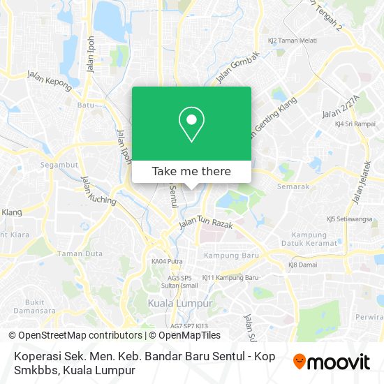 Koperasi Sek. Men. Keb. Bandar Baru Sentul - Kop Smkbbs map