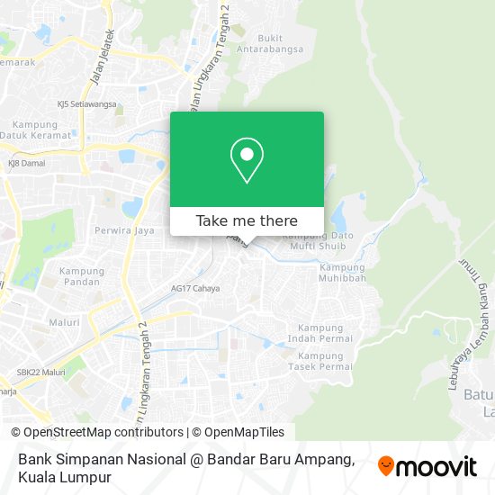 Peta Bank Simpanan Nasional @ Bandar Baru Ampang