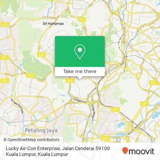 Lucky Air-Con Enterprise, Jalan Cenderai 59100 Kuala Lumpur map