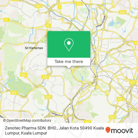 Zenotec Pharma SDN. BHD., Jalan Kota 50490 Kuala Lumpur map