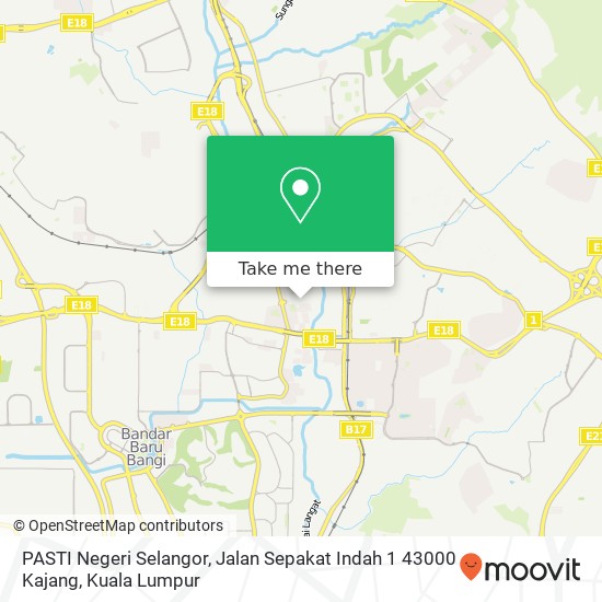 PASTI Negeri Selangor, Jalan Sepakat Indah 1 43000 Kajang map