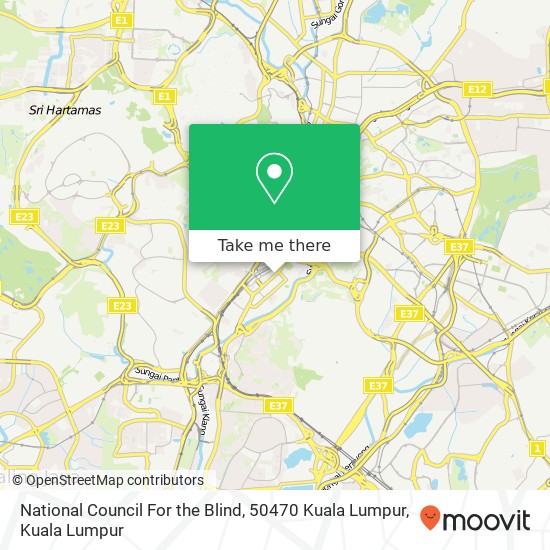 National Council For the Blind, 50470 Kuala Lumpur map
