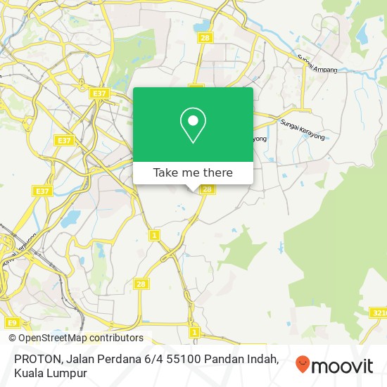 PROTON, Jalan Perdana 6 / 4 55100 Pandan Indah map