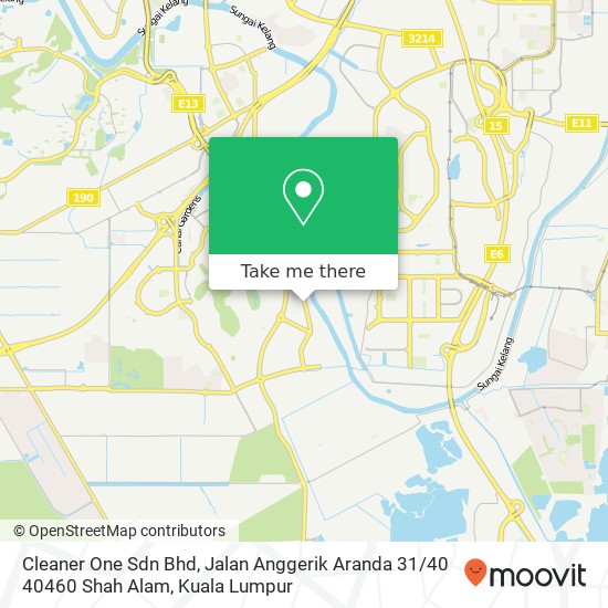 Cleaner One Sdn Bhd, Jalan Anggerik Aranda 31 / 40 40460 Shah Alam map