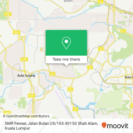 SMR Fenner, Jalan Bulan U5 / 163 40150 Shah Alam map