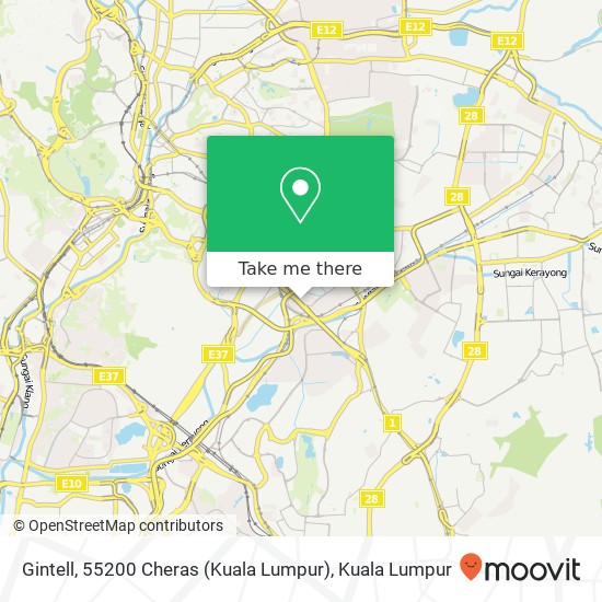 Gintell, 55200 Cheras (Kuala Lumpur) map