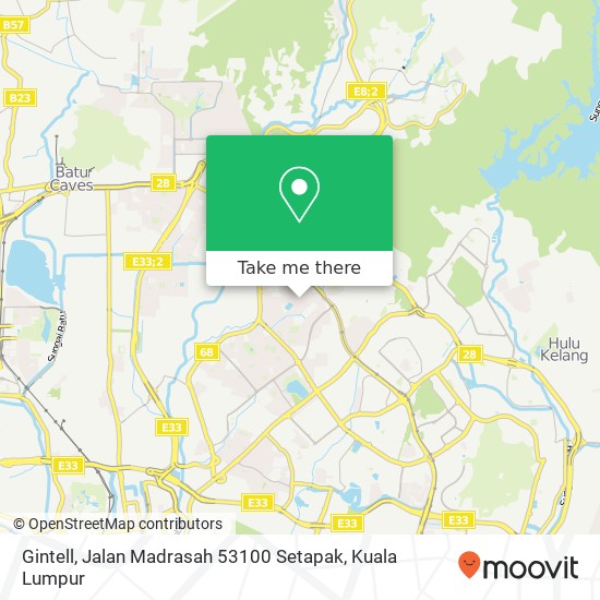 Peta Gintell, Jalan Madrasah 53100 Setapak