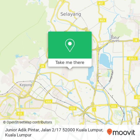 Junior Adik Pintar, Jalan 2 / 17 52000 Kuala Lumpur map